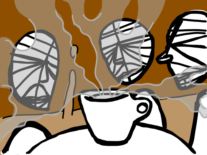 Trinity Enjoying a Coffee